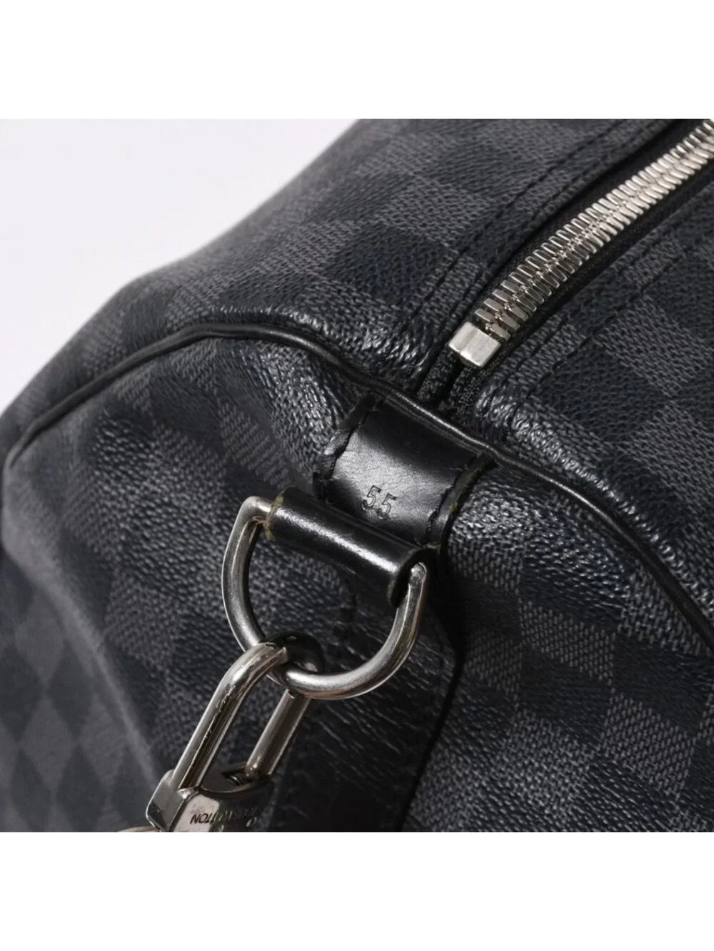 Louis Vuitton Keepall Bandouliere 55 Boston Bag Damier Graphite Black